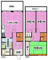 広島県広島市安芸区矢野東6(一戸建)の賃貸物件の間取り