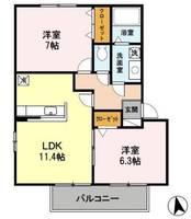 リビングタウン狭山池D棟の間取り