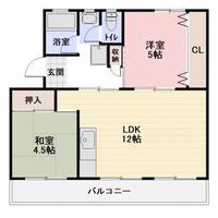 リバーサイドハイツ丸山Bの間取り
