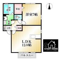 徳島県板野郡藍住町東中富字直道傍示(アパート)の賃貸物件の間取り