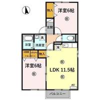 セジュール鶴田の間取り