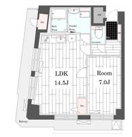 イトーピア六本木の間取り