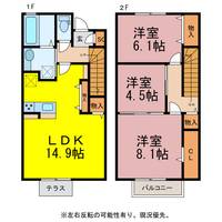 愛知県豊橋市花田町字中郷(一戸建)の賃貸物件の間取り