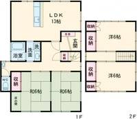香川県高松市元山町(一戸建)の賃貸物件の間取り