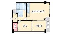 京都府京都市中京区下古城町(マンション)の賃貸物件の間取り