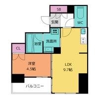 オープンレジデンシア名古屋栄の間取り