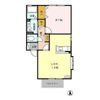 栃木県栃木市岩舟町静(アパート)の賃貸物件の間取り