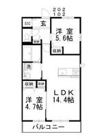 ビューティフル Iの間取り