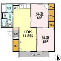 福島県いわき市泉玉露6(アパート)の賃貸物件の間取り