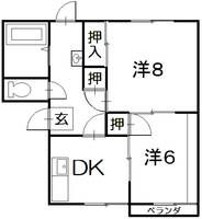 カーサおおみかA棟の間取り