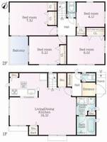 埼玉県朝霞市根岸台8(一戸建)の賃貸物件の間取り