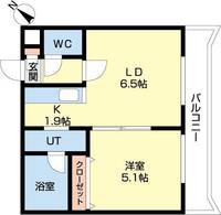 北海道札幌市中央区宮の森一条7(マンション)の賃貸物件の間取り