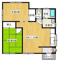 夏苅コーポの間取り