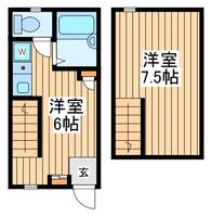 東京都調布市多摩川7(アパート)の賃貸物件の間取り