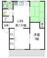 広島県呉市広大新開2(マンション)の賃貸物件の間取り