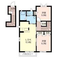 栃木県佐野市赤坂町(アパート)の賃貸物件の間取り