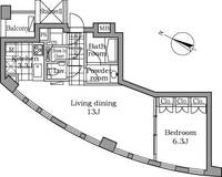 東京都港区赤坂9(マンション)の賃貸物件の間取り