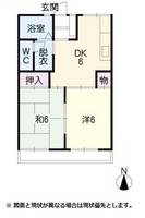 ハラマキハイツBの間取り