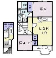 京都府福知山市字長田(アパート)の賃貸物件の間取り