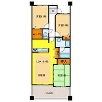 岐阜県岐阜市住ノ江町1(マンション)の賃貸物件の間取り