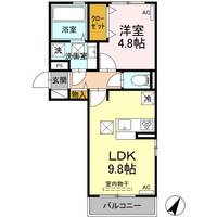 熊本県熊本市中央区渡鹿6(アパート)の賃貸物件の間取り