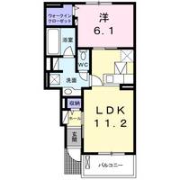 神奈川県小田原市府川(アパート)の賃貸物件の間取り