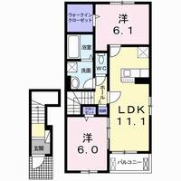 徳島県小松島市小松島町字北浜(アパート)の賃貸物件の間取り