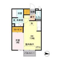 群馬県佐波郡玉村町大字下新田(アパート)の賃貸物件の間取り