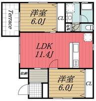 千葉県市原市君塚3(一戸建)の賃貸物件の間取り