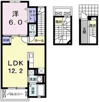 千葉県富里市七栄(アパート)の賃貸物件の間取り