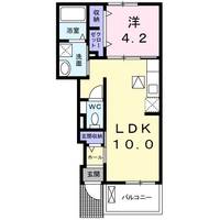 広島県広島市安芸区中野3(アパート)の賃貸物件の間取り