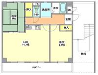 兵庫県姫路市勝原区宮田(マンション)の賃貸物件の間取り