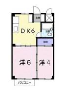 岐阜県岐阜市六条大溝1(アパート)の賃貸物件の間取り