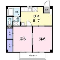茨城県ひたちなか市大字中根(アパート)の賃貸物件の間取り