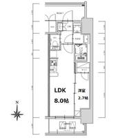 愛知県名古屋市中村区亀島1(マンション)の賃貸物件の間取り