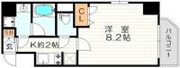 エスライズ東天満の間取り