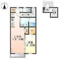 La trois マルベリー Aの間取り