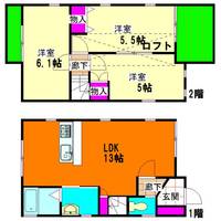 静岡県静岡市葵区平和2(一戸建)の賃貸物件の間取り
