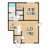 北海道帯広市緑ケ丘東通西(アパート)の賃貸物件の間取り