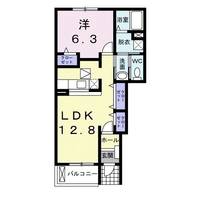 栃木県佐野市田沼町(アパート)の賃貸物件の間取り