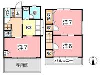 岡山県倉敷市沖(アパート)の賃貸物件の間取り