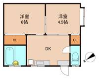 千葉県流山市鰭ケ崎(アパート)の賃貸物件の間取り