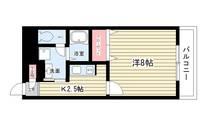 大阪府豊中市少路1(マンション)の賃貸物件の間取り