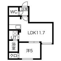 北海道札幌市中央区南五条西9(マンション)の賃貸物件の間取り