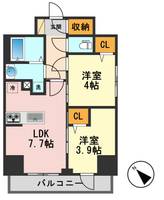 東京都葛飾区新小岩1(マンション)の賃貸物件の間取り