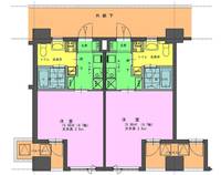 クォーツマンション【ワインレッドの色の部屋】の間取り