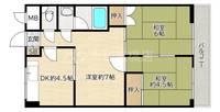 大阪府大阪市城東区成育4(マンション)の賃貸物件の間取り