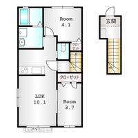 群馬県前橋市駒形町(アパート)の賃貸物件の間取り