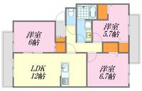 広島県広島市佐伯区五日市6(マンション)の賃貸物件の間取り