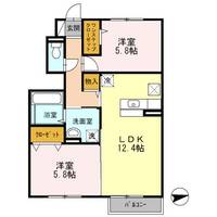 大阪府大東市泉町2(アパート)の賃貸物件の間取り